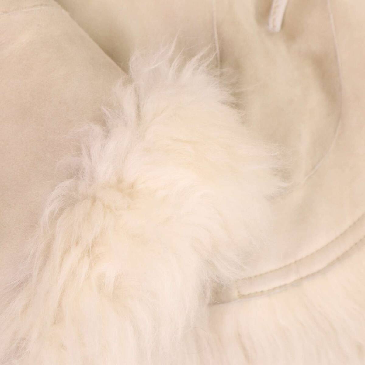 nanette lepore ナネットレポー 東京スタイル ボア リアル ムートン★ レースアップ ジャケット コート Sz.4 レディース_画像3