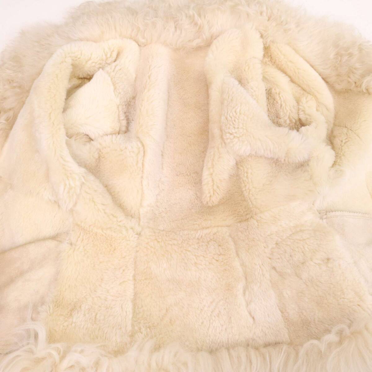 nanette lepore ナネットレポー 東京スタイル ボア リアル ムートン★ レースアップ ジャケット コート Sz.4 レディース_画像5