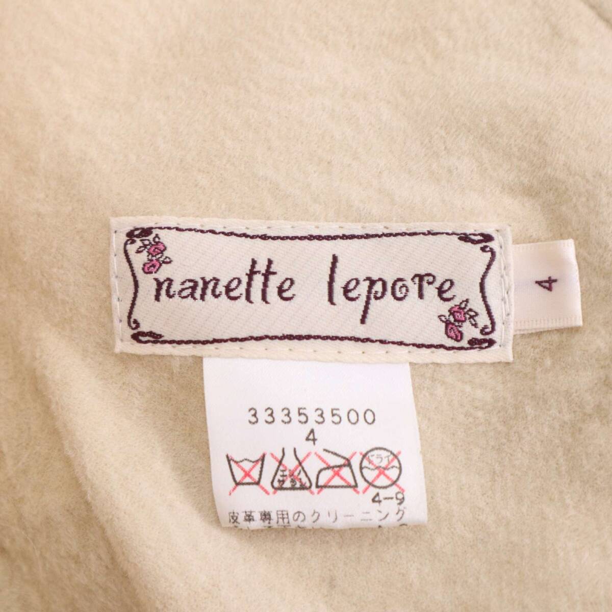 nanette lepore ナネットレポー 東京スタイル ボア リアル ムートン★ レースアップ ジャケット コート Sz.4 レディース_画像6