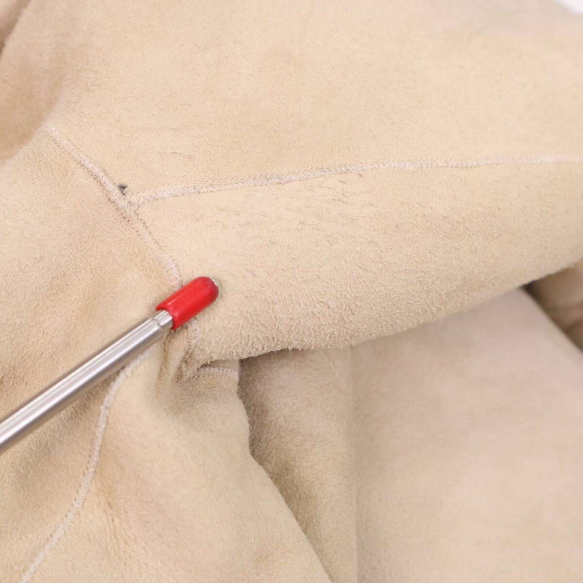 nanette lepore ナネットレポー 東京スタイル ボア リアル ムートン★ レースアップ ジャケット コート Sz.4 レディース_画像9