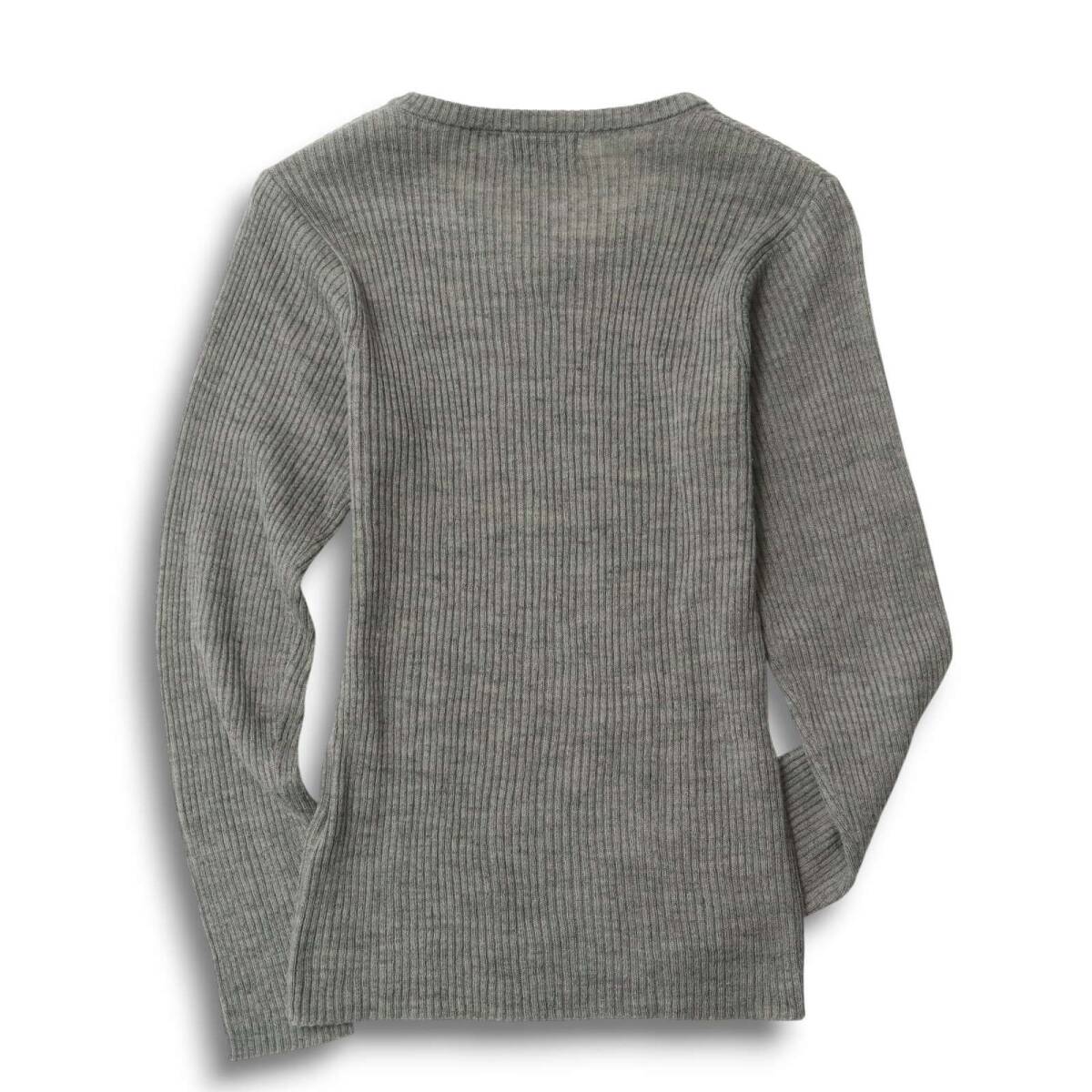 A.S.M アトリエサブ メン 秋冬 リブ★ Vネック ニット セーター Sz.M メンズ 灰 グレー ASM_画像4