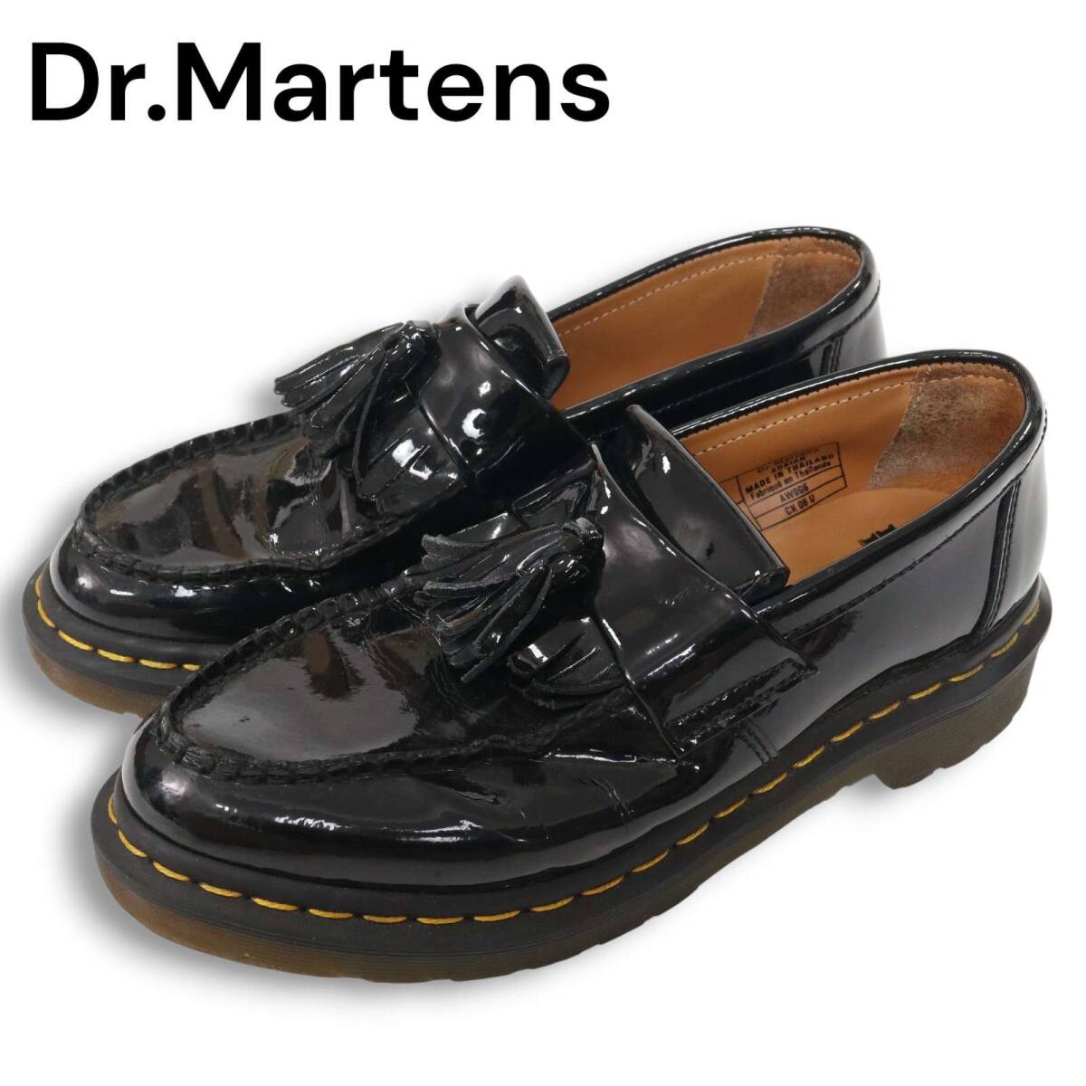 Dr.Martens Dr. Martens [ADRIAN]ei дуриан эмаль кисточка Loafer обувь Sz.UK6 мужской женский чёрный 