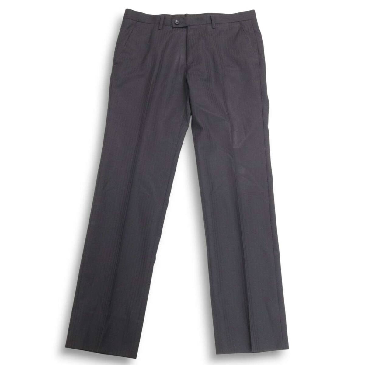 A.S.M アトリエサブ メン 通年 総裏★ シャドーストライプ スリム セットアップ スーツ Sz.50　メンズ 黒 ビジネス_画像5