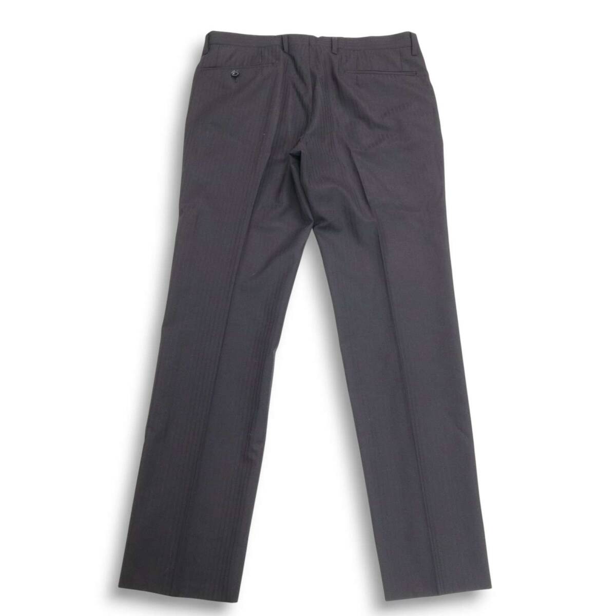 A.S.M アトリエサブ メン 通年 総裏★ シャドーストライプ スリム セットアップ スーツ Sz.50　メンズ 黒 ビジネス_画像6