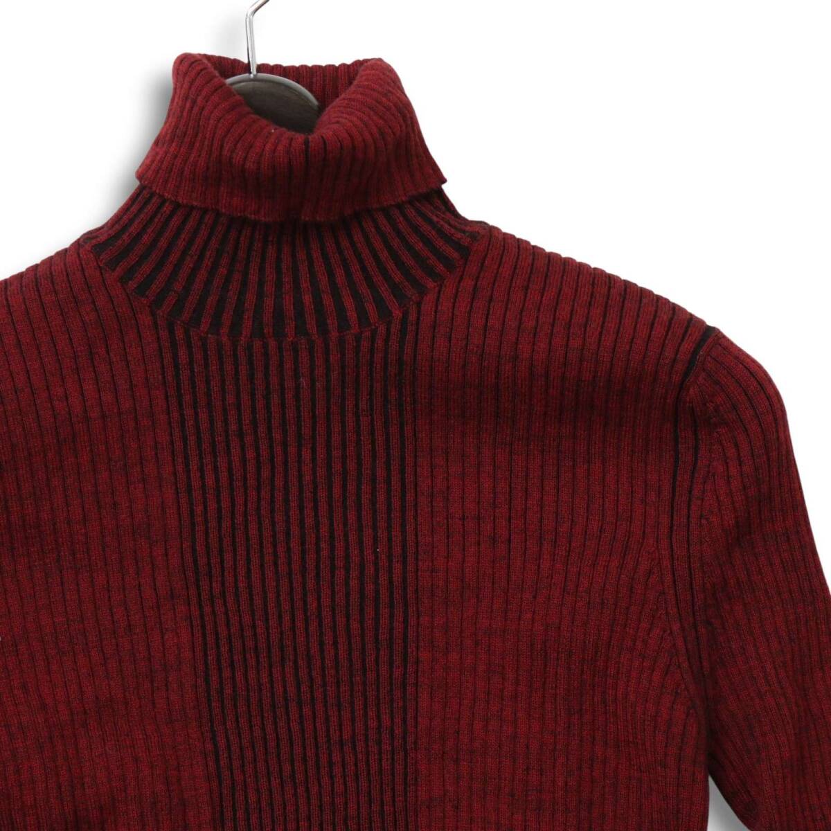 JEAN PAUL GAULTIER HOMME Jean-Paul Gaultier Homme шерсть 100%*ta-toru шея ребра вязаный свитер Sz.46 мужской 