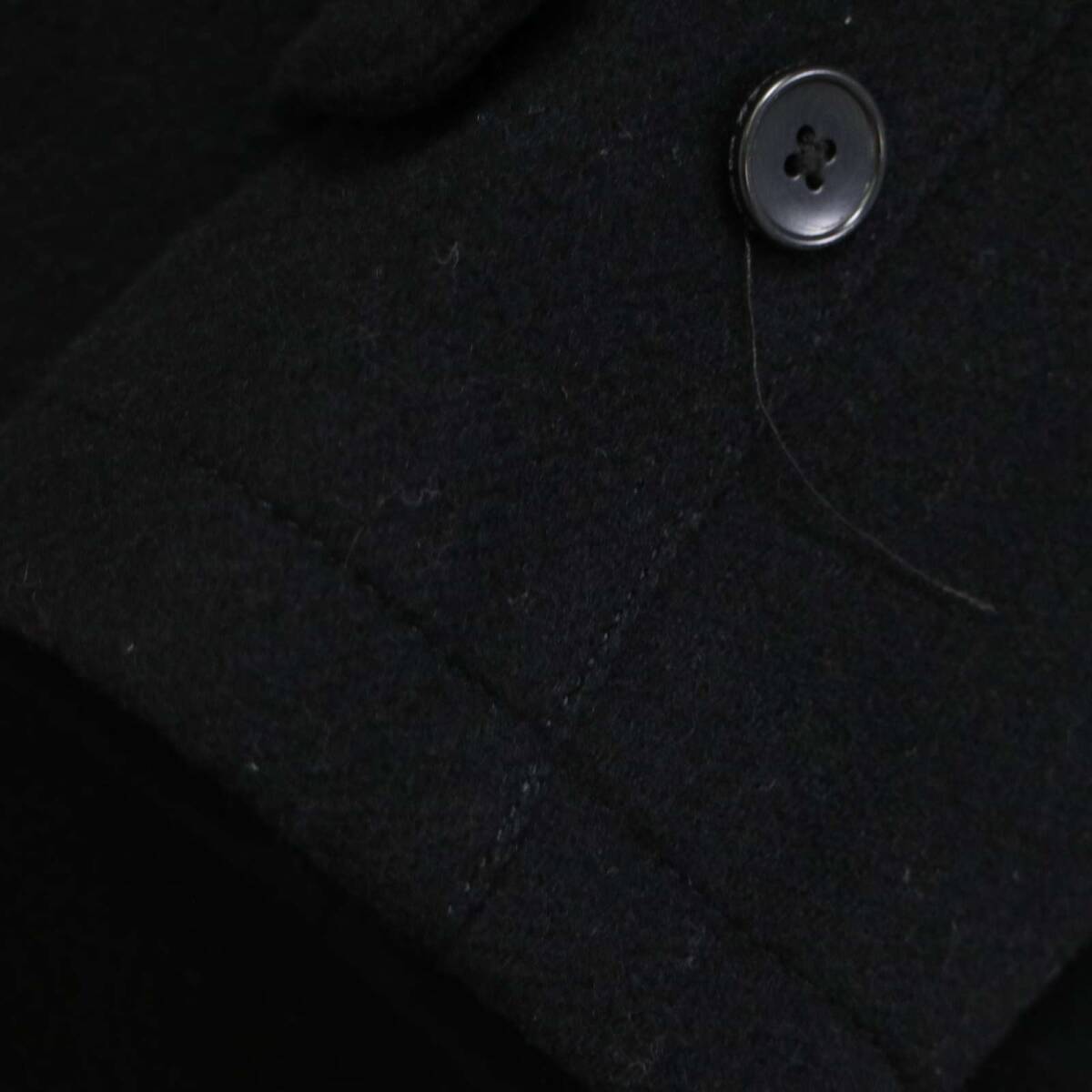 A DAY IN THE LIFE ユナイテッドアローズ 秋冬 メルトン ウール★ ステンカラー バルマカーン コート Sz.S メンズ 黒_画像3