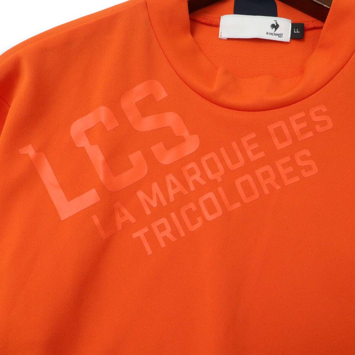 le coq sportif GOLF ルコック スポルティフ ゴルフ 通年★ ロゴ モックネック 長袖 シャツ Sz.LL メンズ 大きいサイズ_画像4