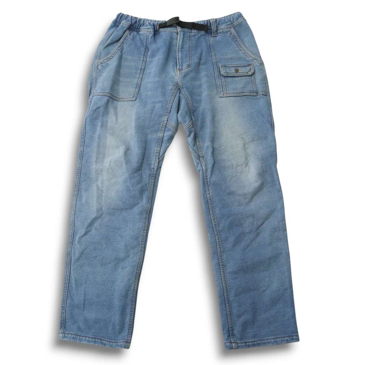 BILLABONG ビラボン USED加工★ストレッチ スウェット デニム クライミング パンツ ジーンズ Sz.L メンズ_画像2