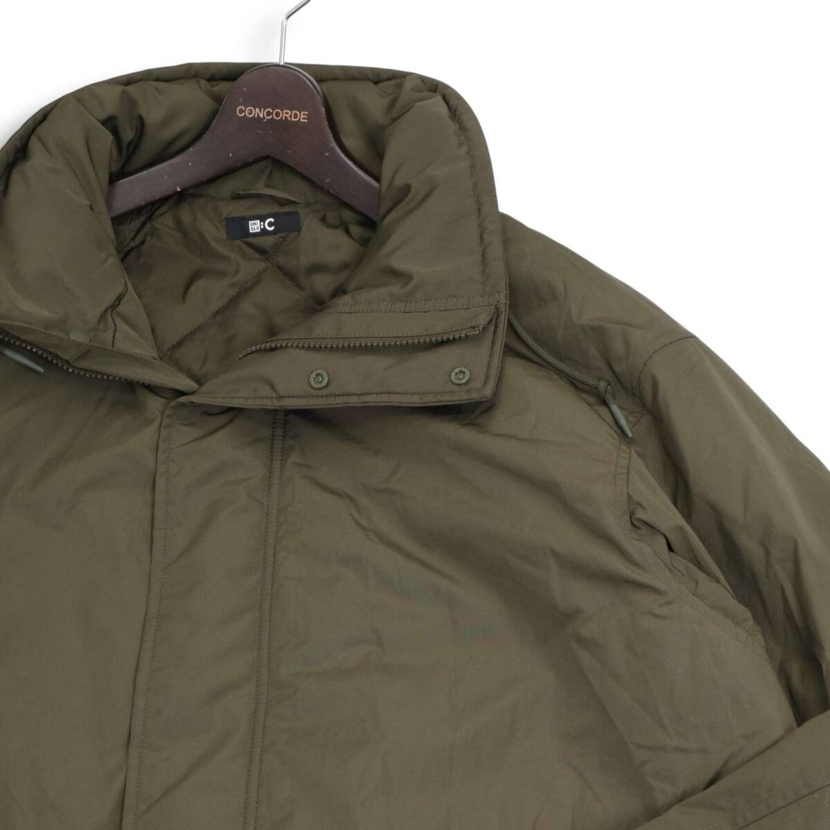 24AW★ UNIQLO:C ユニクロC 秋冬★ 中綿 スタンドカラー フーデッド コート Sz.L メンズ_画像2