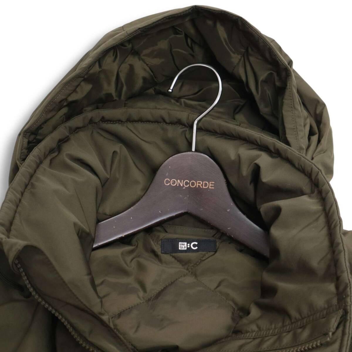 24AW★ UNIQLO:C ユニクロC 秋冬★ 中綿 スタンドカラー フーデッド コート Sz.L メンズ_画像5