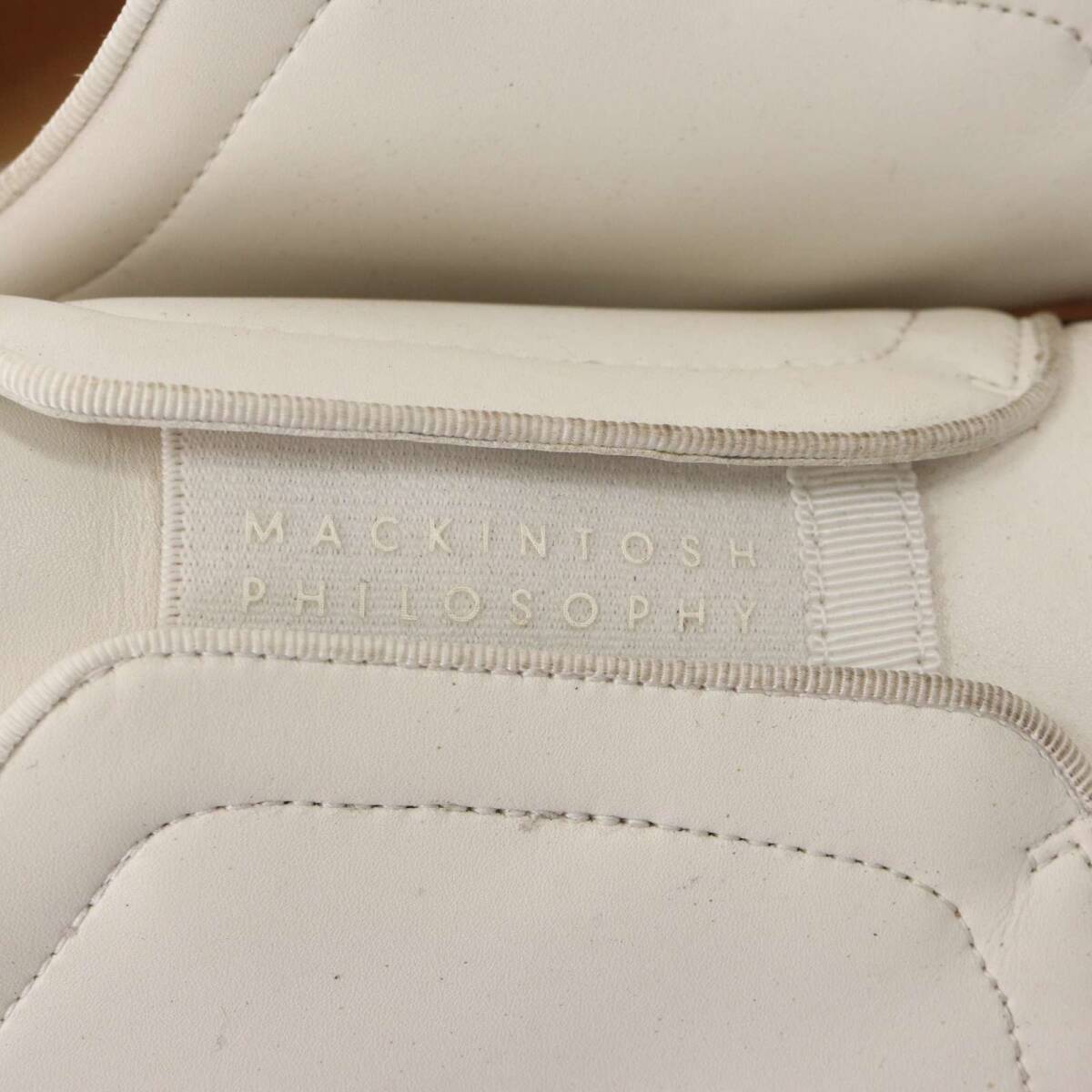MACKINTOSH PHILOSOPHY マッキントッシュ フィロソフィー 6372 ロゴ スリッポン スニーカー Sz.24 レディース ホワイト_画像5