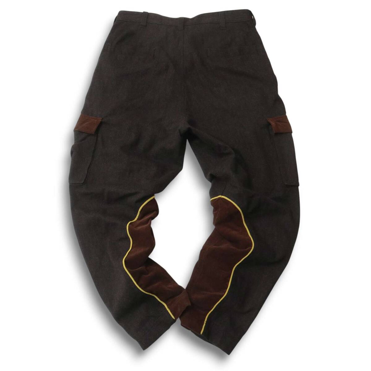 FRAPBOIS Frapbois осень-зима шерсть .* твид "в елочку" переключатель обезьяна L конический брюки-карго Sz.2 мужской 