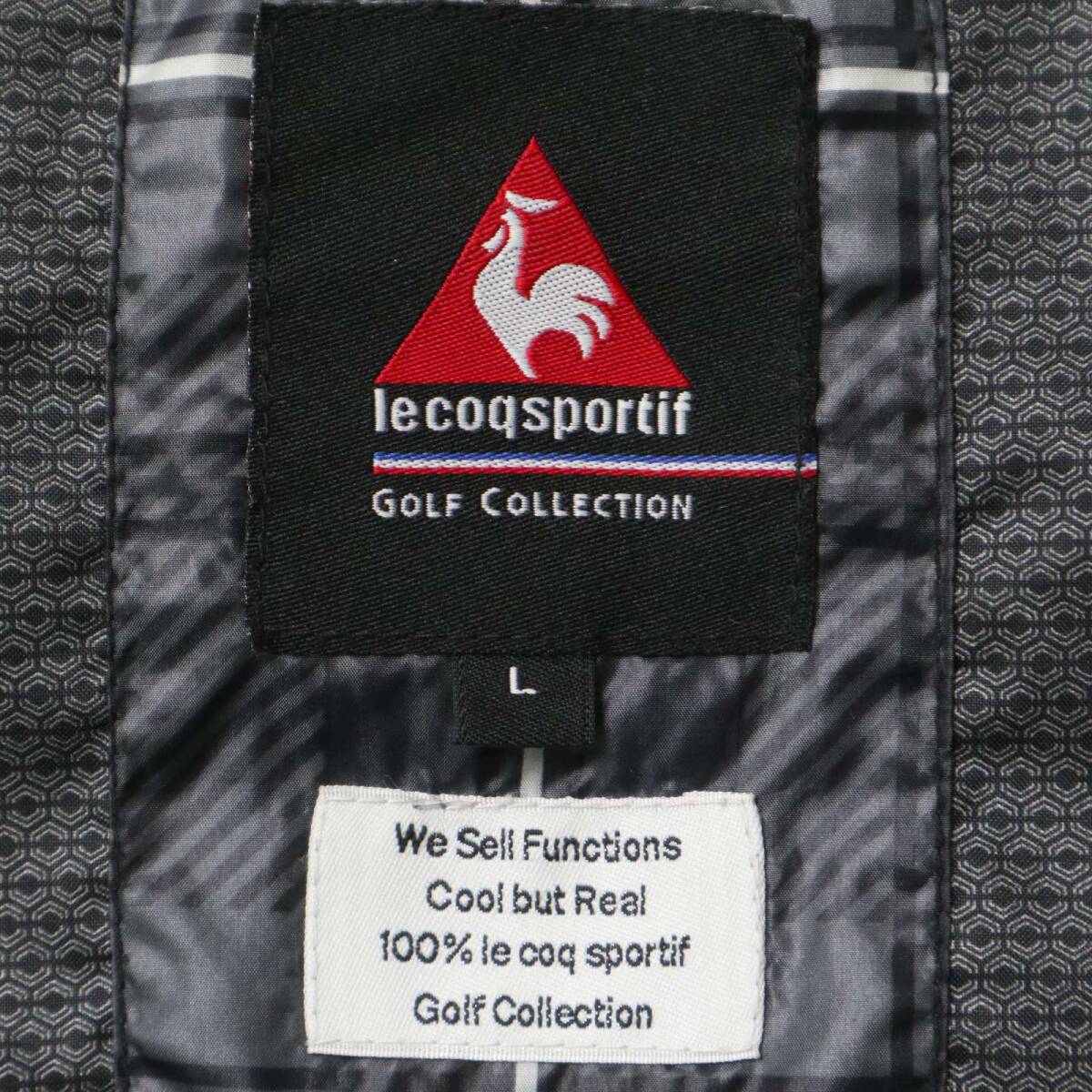 le coq sportif GOLF ルコック スポルティフ ゴルフ 秋冬★ チェック切替 ナイロン 中綿 ジャケット ブルゾン Sz.L メンズ_画像8