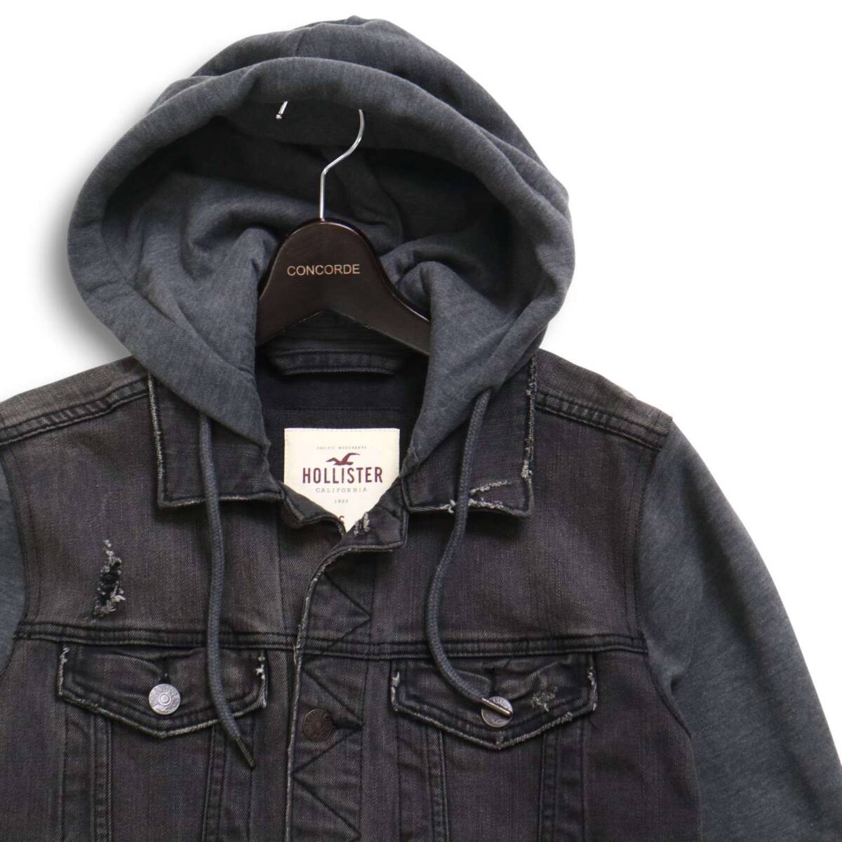  новый товар не использовался * HOLLISTER Hollister тренировочный переключатель * повреждение обработка G Jean f-ti- Denim жакет Sz.S мужской пепел 