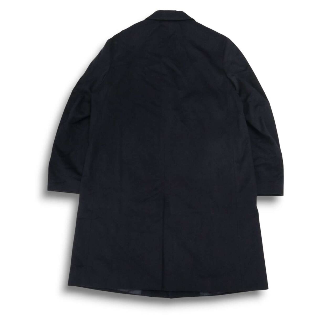 UNIQLO ユニクロ 秋冬★ ウール カシミヤ チェスターコート Sz.XL メンズ 紺 ネイビー 大きいサイズ_画像4