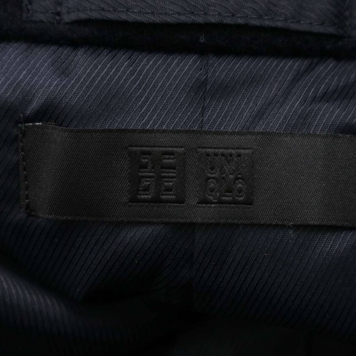 UNIQLO ユニクロ 秋冬★ ウール カシミヤ チェスターコート Sz.XL メンズ 紺 ネイビー 大きいサイズ_画像5