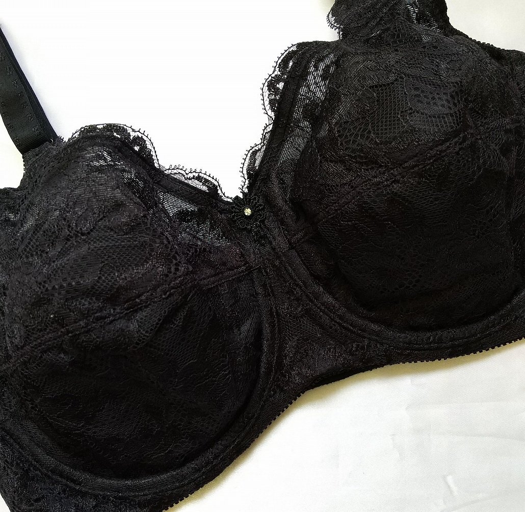 シャンデール ブラジャー E80 ベル 黒 ブラック フルカップ 新品未使用 サンプル 補正 補整 ワイヤー入り 大きいサイズ s1274_画像3