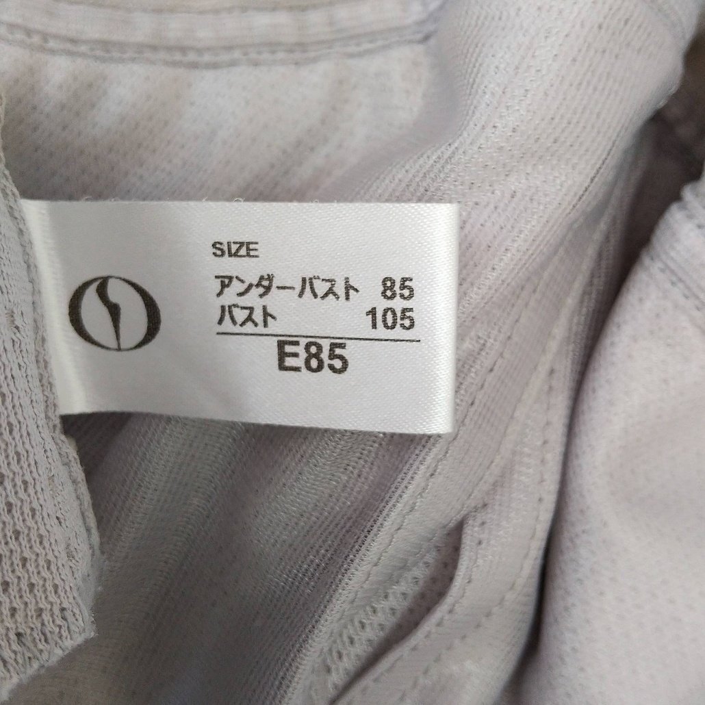 ダイアナ ブラジャー E85 グレー系 ダイアジェンヌ 補正 補整 日本製 大きいサイズ USED ワイヤー入り d1328_画像3