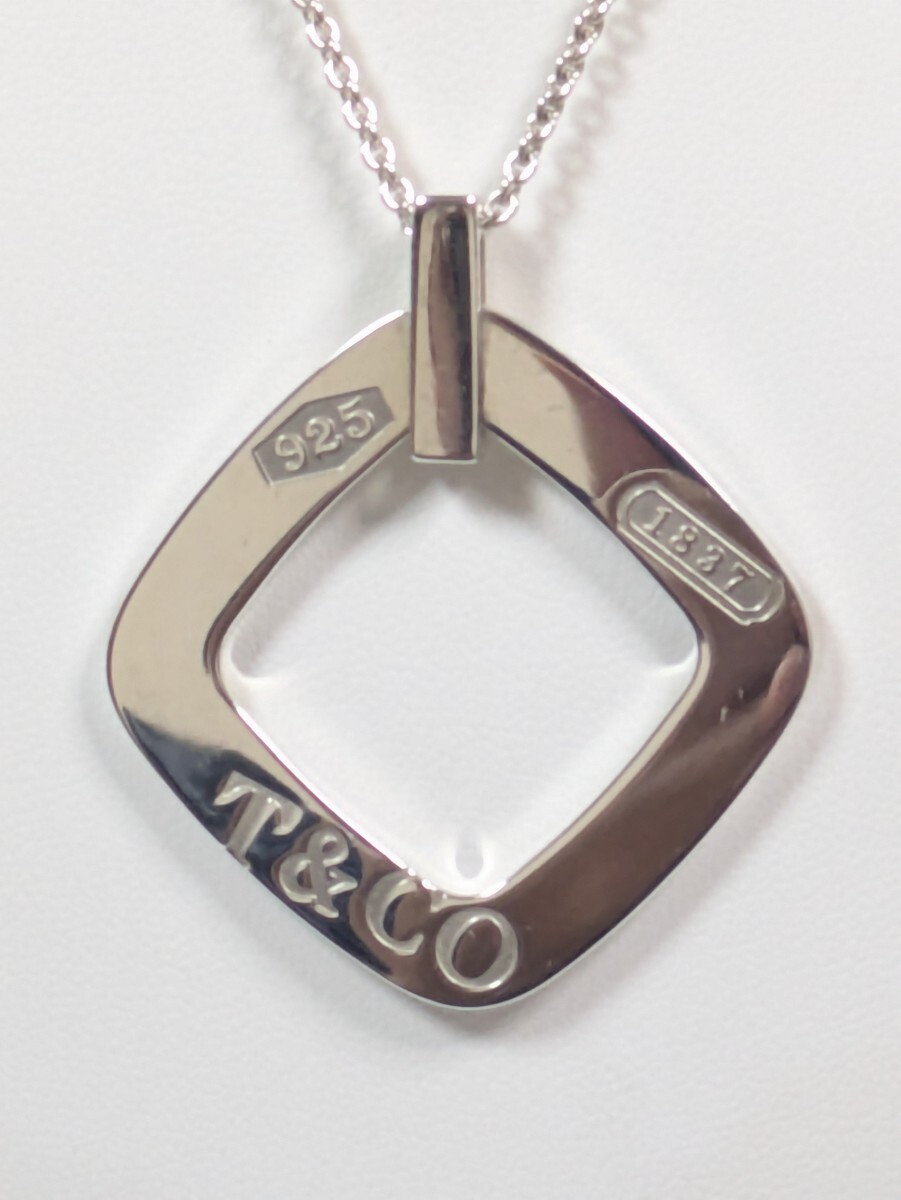 【TIFFANY & Co.】ティファニー 1837オープンスクエア ネックレス シルバー925（箱・保存袋付き）_画像2