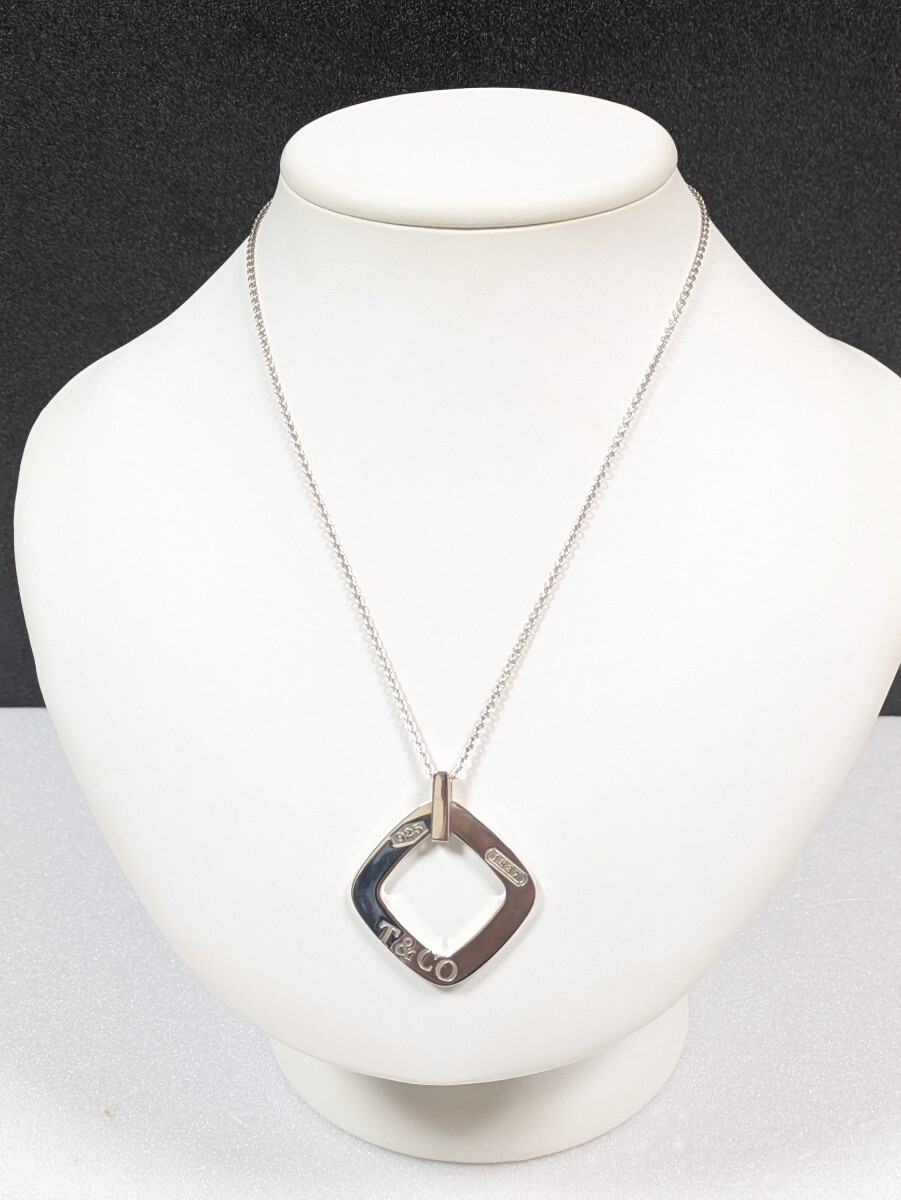 【TIFFANY & Co.】ティファニー 1837オープンスクエア ネックレス シルバー925（箱・保存袋付き）_画像4