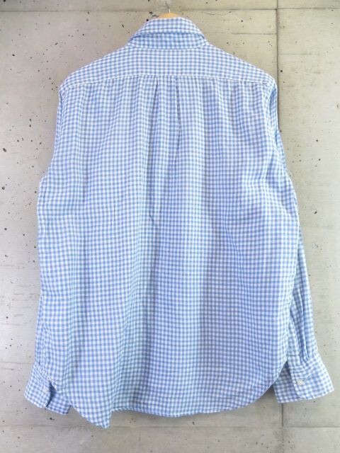 【送料300円可】5211s26◆麻混素材◆KATO' カトー ガーゼ素材 長袖ギンガムチェックシャツ L/ジャケット/コート/デニムジーンズ/パンツ_画像5