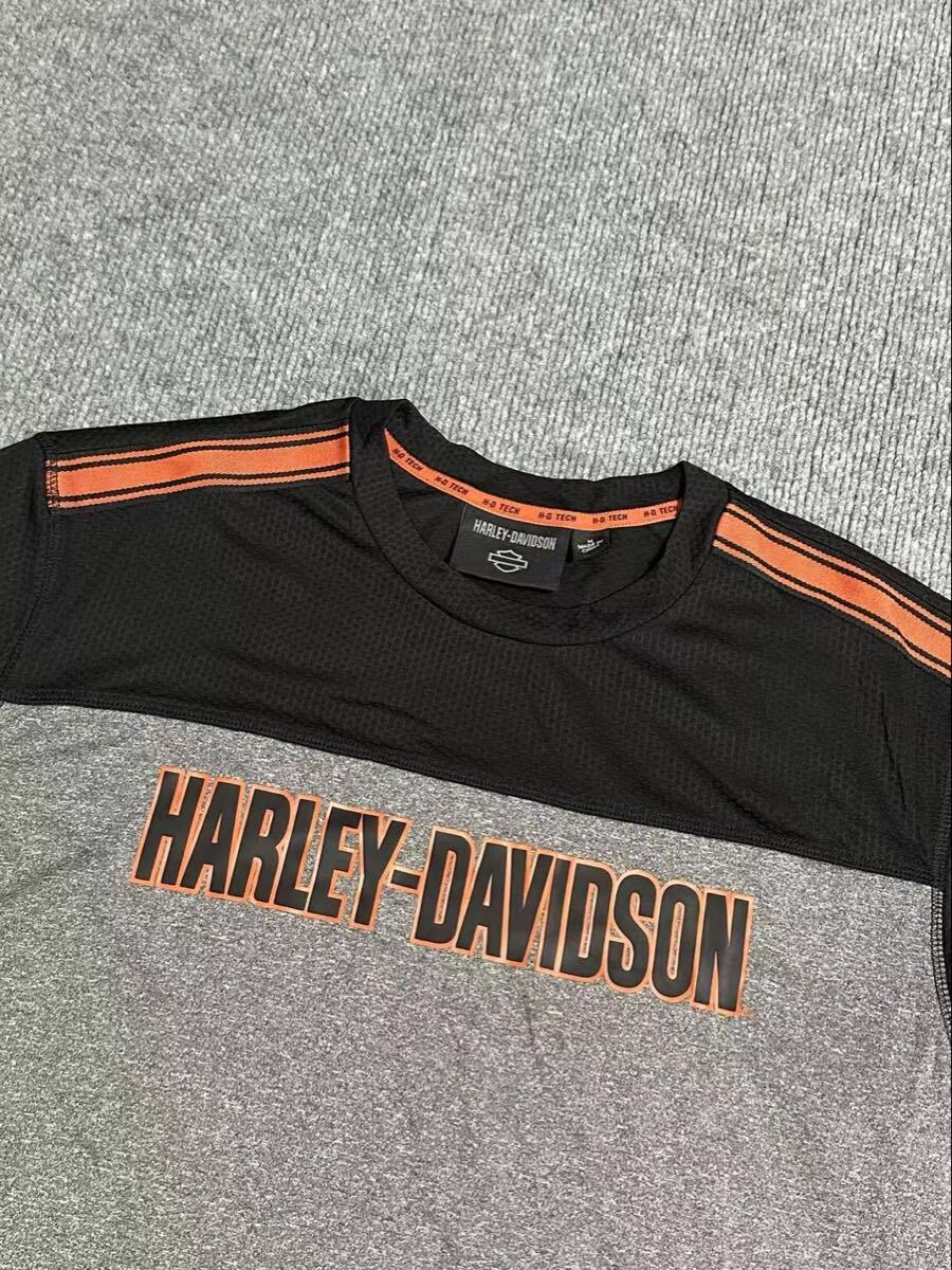 新品　正規品ハーレーダビッドソン Harley-Davidson Performance Micro Mesh Long Sleeve Colorblock Tee 長袖Tシャツ 99086-20VM サイズXL_画像2