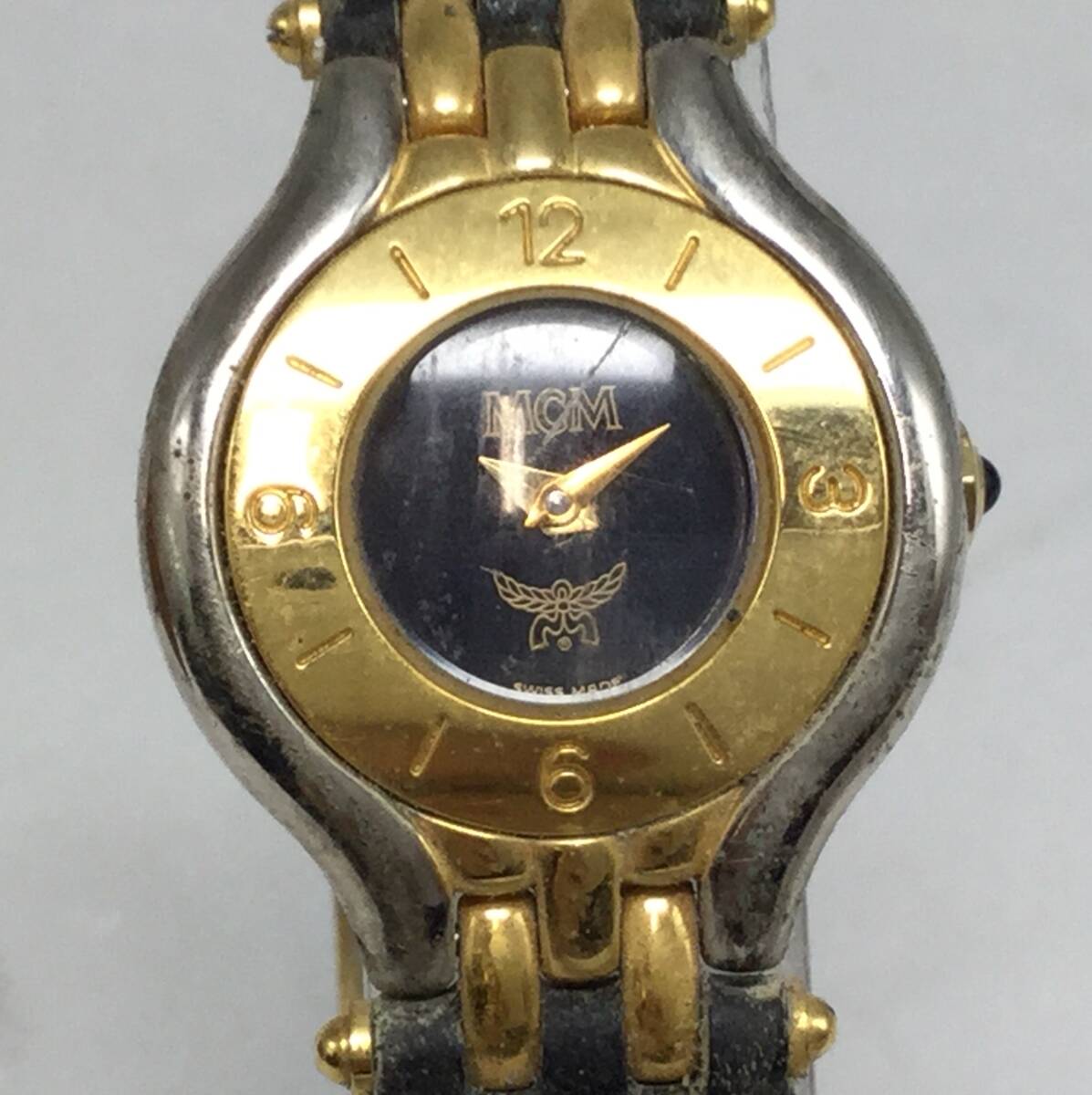 EE20*[QZ/ неподвижный товар ] наручные часы MCM M si- M кварц комбинированный цвет чёрный серия циферблат раунд 2 стрелки текущее состояние товар с коробкой 