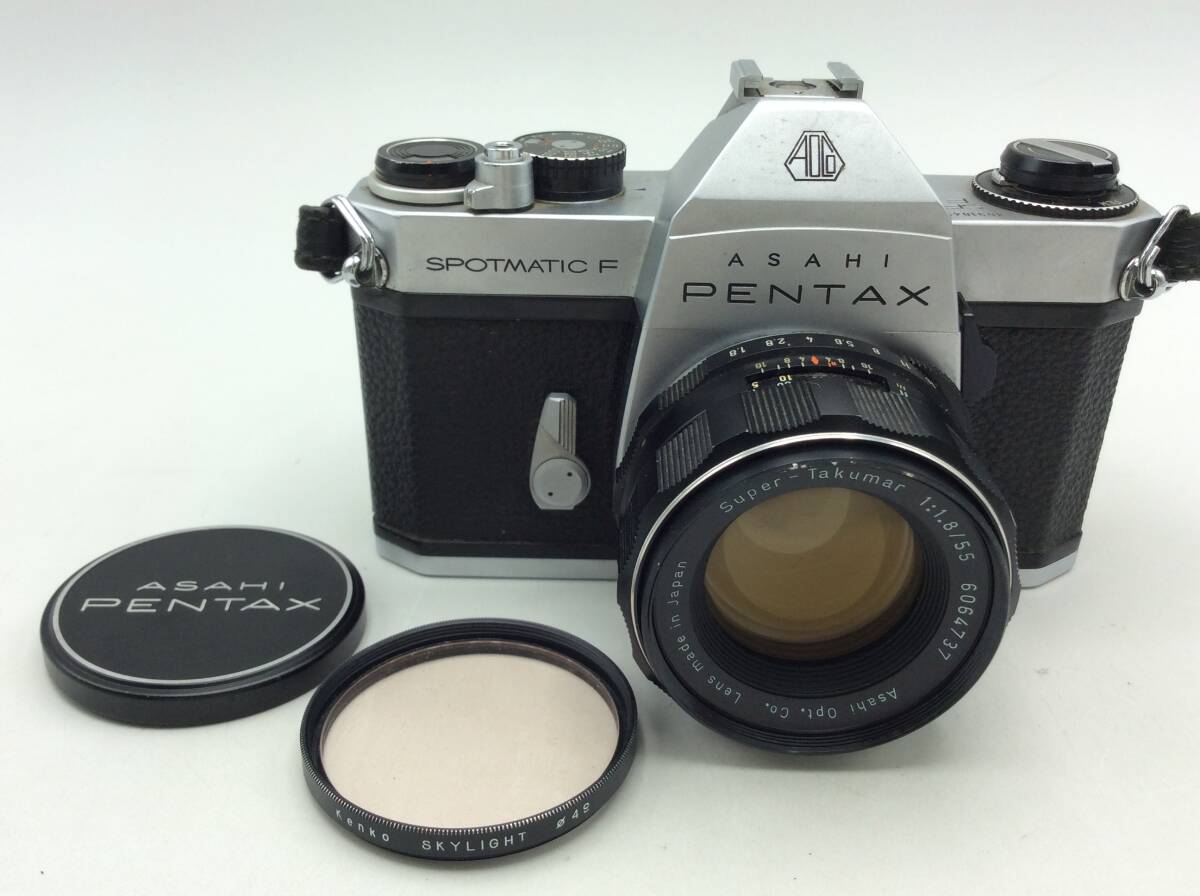RR31★【動作/精度未確認】フィルムカメラ PENTAX ペンタックス SPOTMATIC スポットマチック SP F レンズキャップ付き 現状品 ジャンク品_画像1