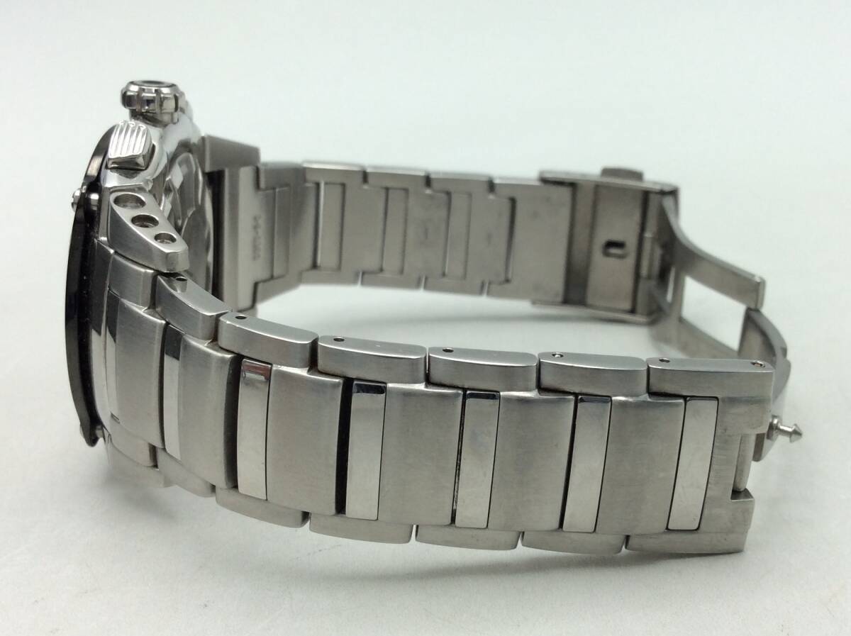 EE80★【QZ/不動品】腕時計 SEIKO セイコー 7T82-0AA0 クォーツ クロノグラフ 3針 ブラック系文字盤 デイト 箱付き 現状品_画像5