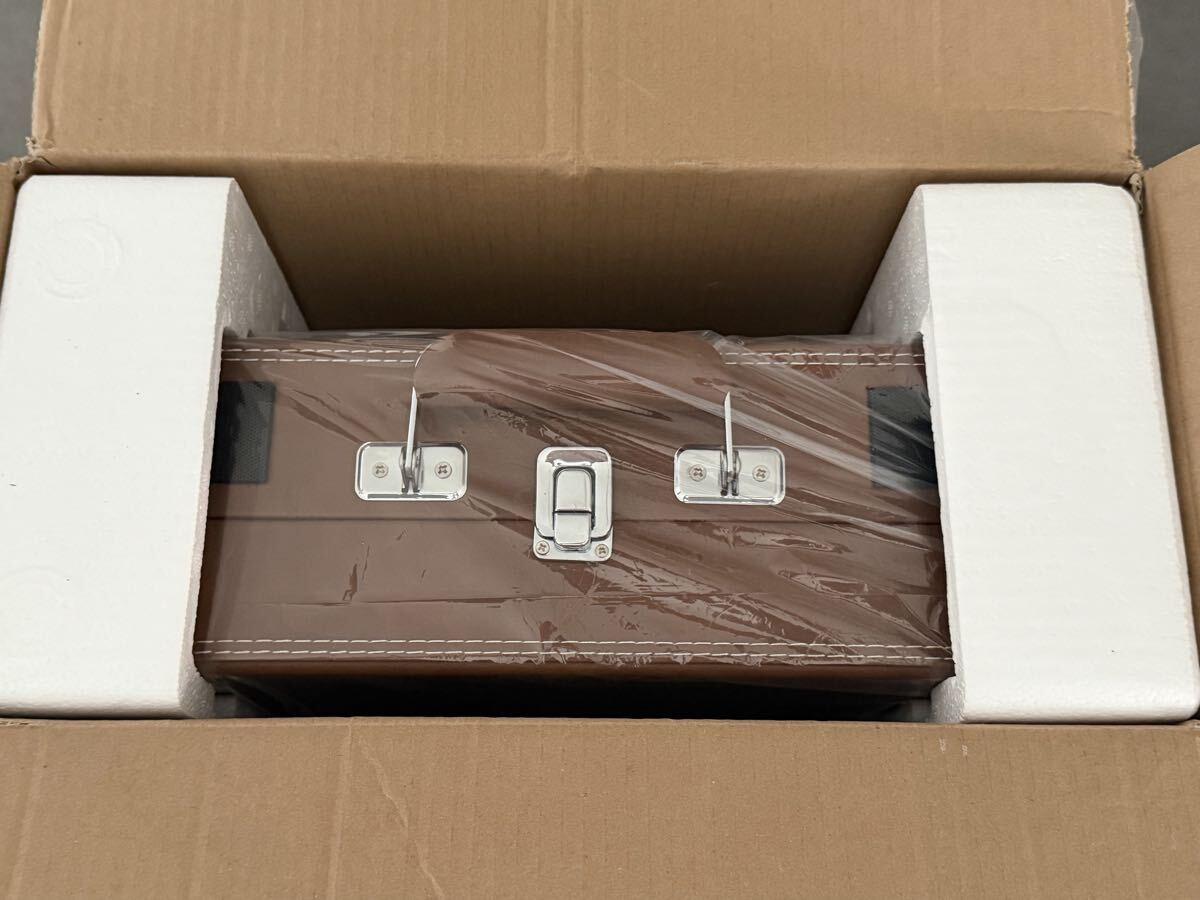 Voksun スーツケース型レコードプレーヤー S300 ブラウン_画像7