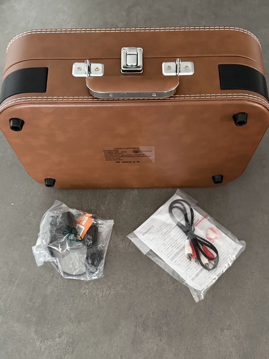 Voksun スーツケース型レコードプレーヤー S300 ブラウン_画像9