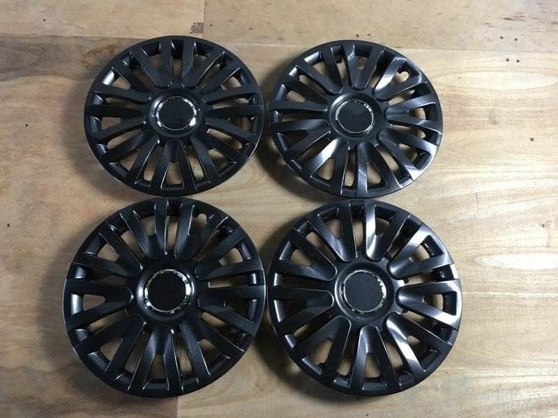 汎用品 (ダークガンメタ) 14インチ メッシュタイプ ホイールカバー 4枚 1ヶ月保証付 ホイールキャップ 即納 送料無料 沖縄不可 □_画像1