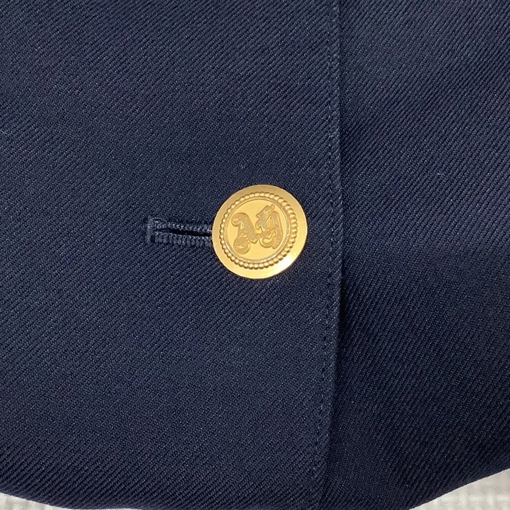 [I1794/Y] 福島県 安達東高校 2点 /閉校/統合/指定品/ブレザー:L/冬スカート:W67~73程度/冬服/紺/チェック/緑/タータンチェック/学生服_画像5