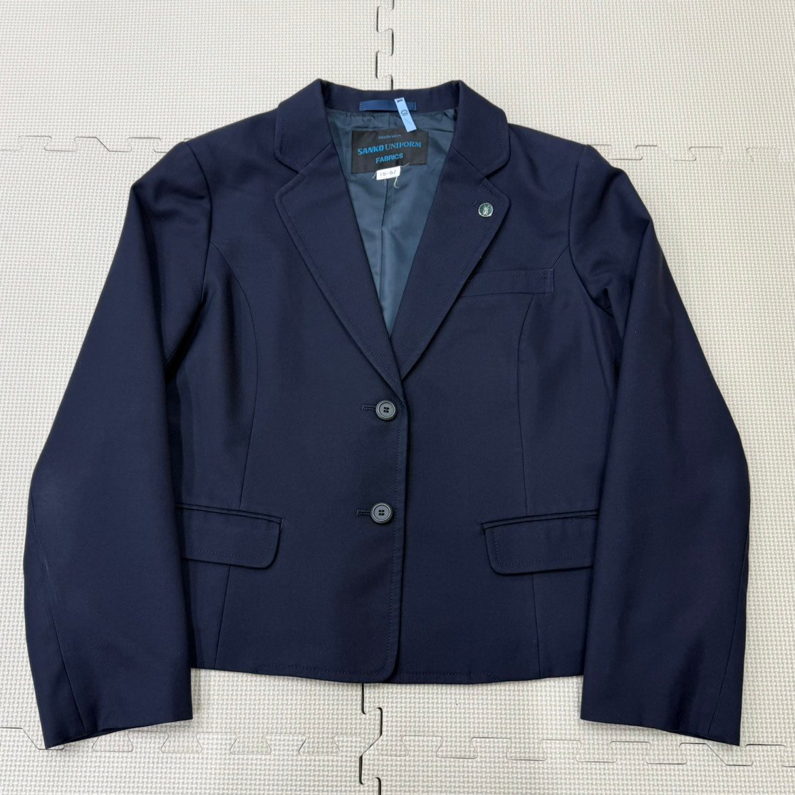 [A2128/A]愛知県 美和高校 旧制服 5点 /校章付/ブレザー:15-57/ベスト:15/ブラウス:LL程度/冬スカート:W69/ネクタイ/制服/学生服/女子学生_画像2