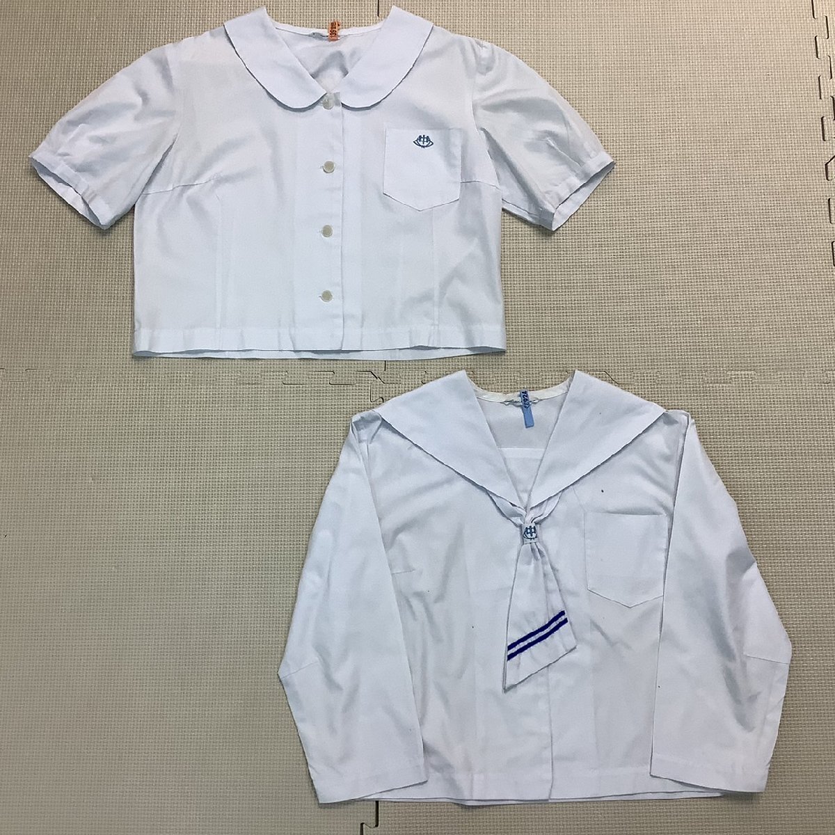 (Y)I461#(中古) 福島県 二本松第一中学校 セーラー服 5点セット /L/W76/セーラー/吊りスカート/ブラウス/タイ/KUNIOKA/制服/高校/学生服_画像3