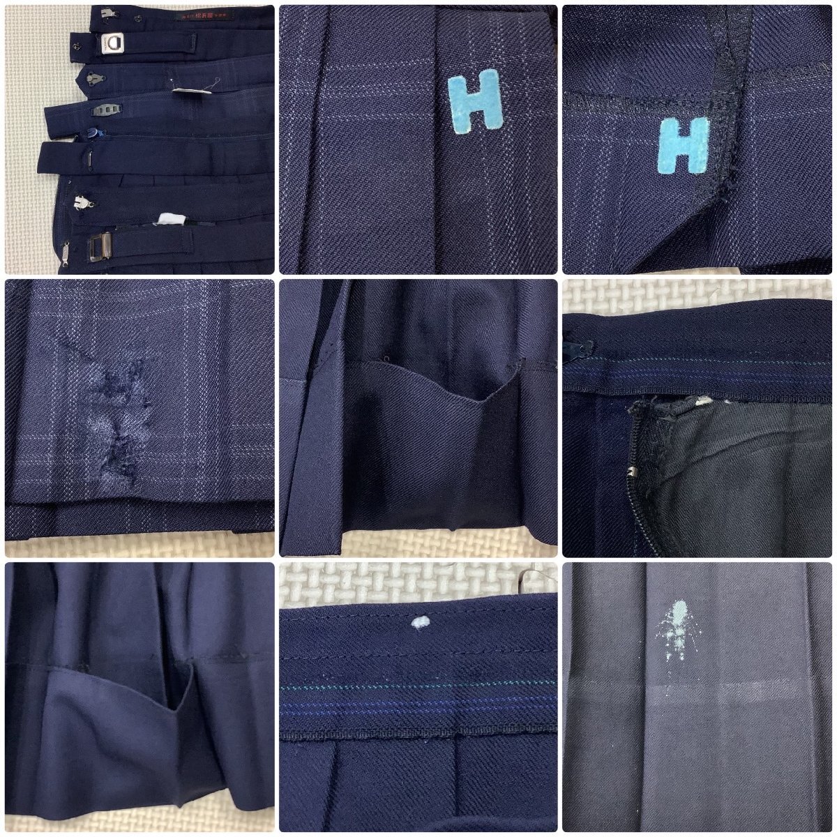 [I1797/箱]兵庫・広島方面 13点 /ブレザー/セーラー/冬夏スカート/学生服/冬服/夏服/半袖/長袖/チェック柄/女子学生/まとめ売り/MIX_画像9