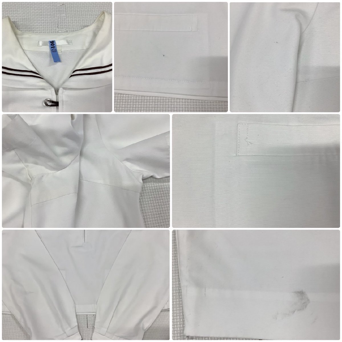 [I1821/Y]山形県 山形西高校 7点 /希少/校章/冬,合服,半袖セーラー:13,13程度/冬夏スカート:W71~73,W69~73程度/タイ/嚶鳴色スカーフ/_画像6