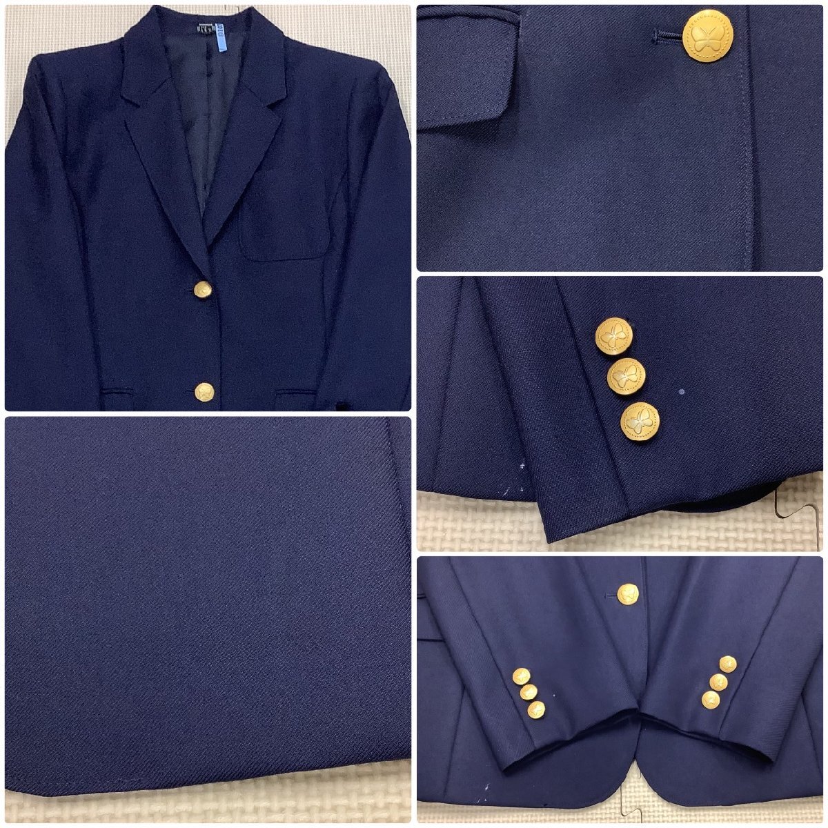 [I1824/T179/箱]福島県 白河旭高校 7点 /希少/ブレザー,ベスト,ブラウス:165A/スカート:W66丈56/リボン/HANAE MORI/冬夏/学生服/卒業生品_画像4