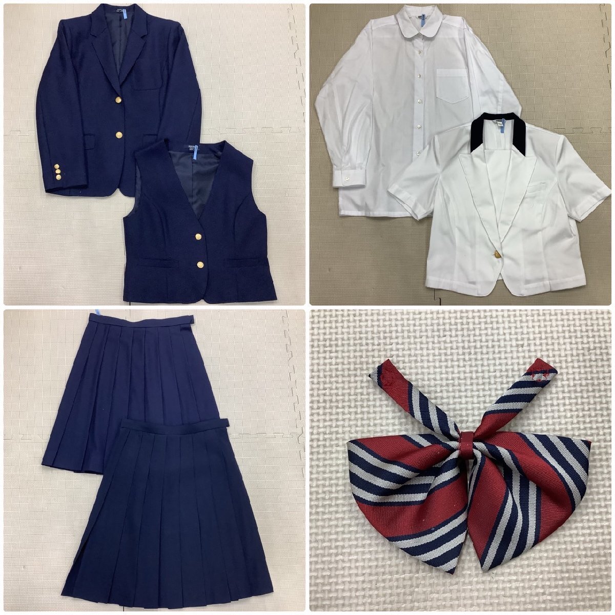 [I1824/T179/箱]福島県 白河旭高校 7点 /希少/ブレザー,ベスト,ブラウス:165A/スカート:W66丈56/リボン/HANAE MORI/冬夏/学生服/卒業生品_画像3