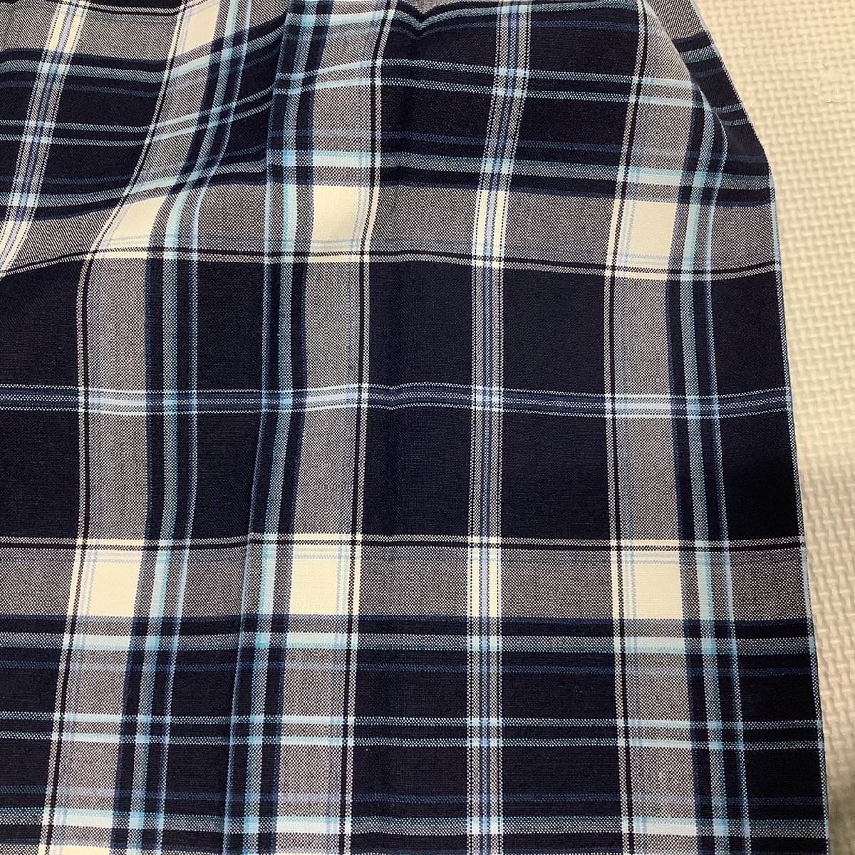 [I1826/Y]福島県 安達東高校 1点 /希少/閉校/統合/特大/大きい/夏スカート:W95丈57/紺×白×水色/チェック/夏用/TOMBOW VARSITYMATE/学生服_画像6