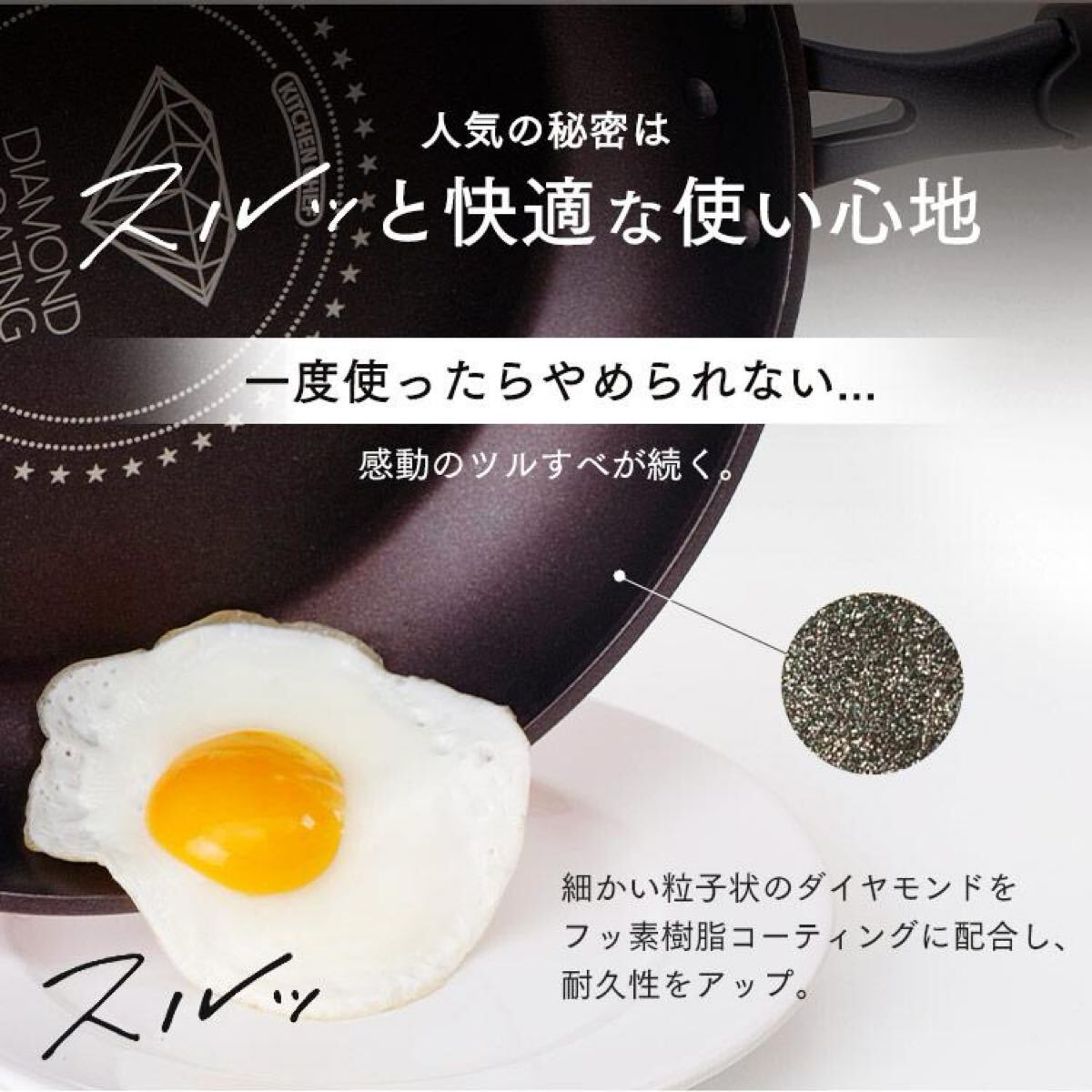 IRIS OHYAMA ダイヤモンドコートパン 炒め鍋セット 16cm 20cm IH対応 鍋蓋付き マルチハンドル キッチンシェフ アイリスオーヤマ 赤 レッド_画像2