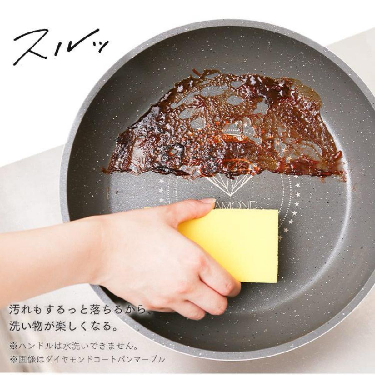 IRIS OHYAMA ダイヤモンドコートパン 炒め鍋セット 16cm 20cm IH対応 鍋蓋付き マルチハンドル キッチンシェフ アイリスオーヤマ 赤 レッド_画像3