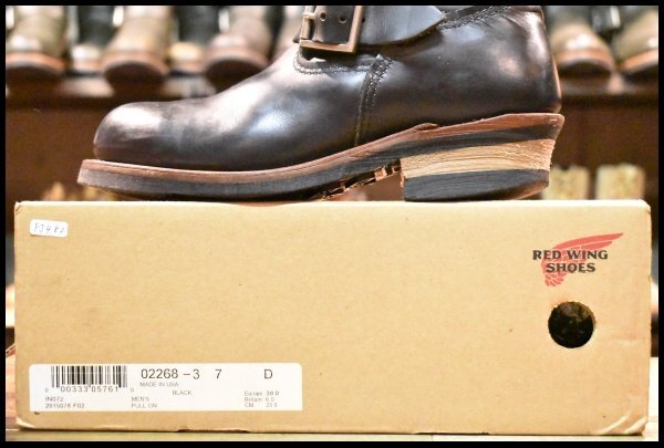 [7D с ящиком хорошая вещь 14 год ] Red Wing 2268 инженер чёрный черный хром тянуть on steel tu ботинки redwing HOPESMORE