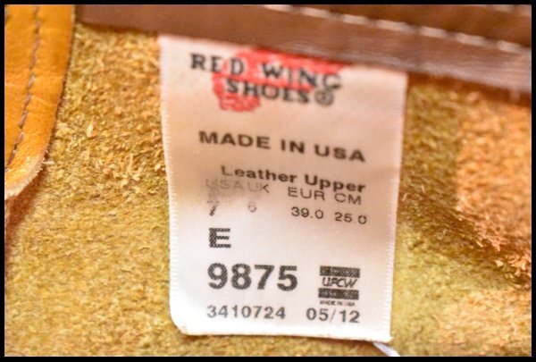 [7E хорошая вещь 12 год ] Red Wing 9875 Irish setter Gold la комплект moktu гонки выше ботинки redwing HOPESMORE