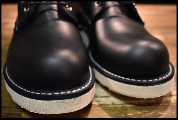 【9.5D 未使用 25年】レッドウィング 8165 アイリッシュセッター 黒 ブラッククローム プレーントゥ 編み上げ ブーツ redwing HOPESMORE_画像6