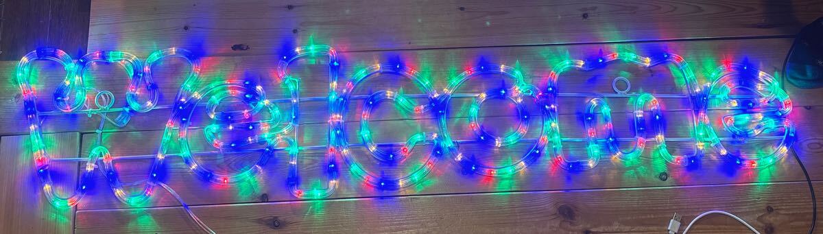 イルミネーション モチーフ ライト welcome レインボー　120×25cm ウェルカム LED 屋外 クリスマス_画像3
