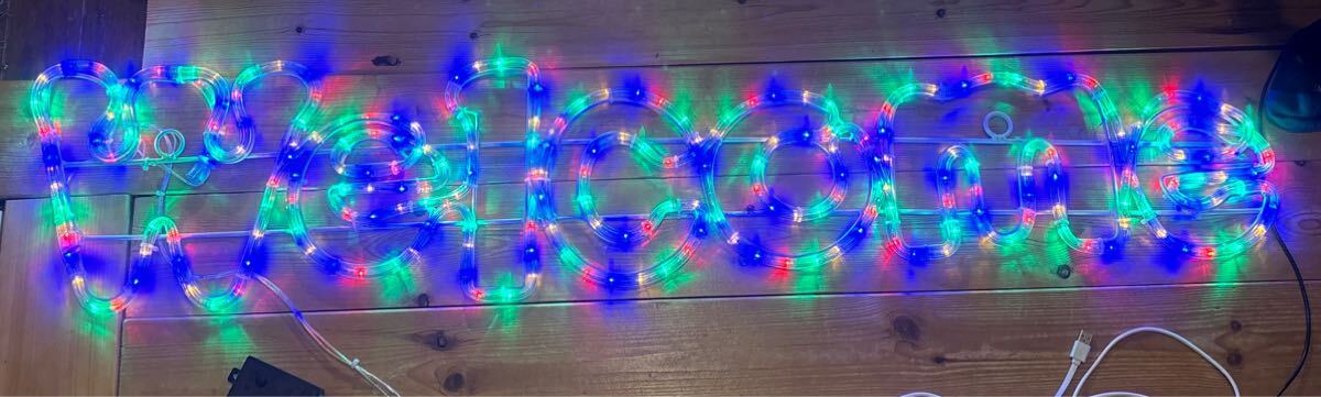 イルミネーション モチーフ ライト welcome レインボー　120×25cm ウェルカム LED 屋外 クリスマス_画像2