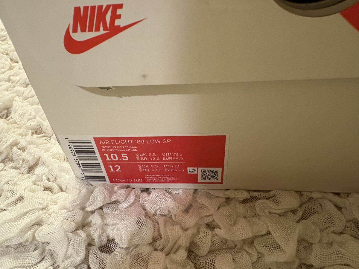 [1 иен старт ]Stussy × Nike Air Flight 89 Low SP White and Pecan 28.5cm US10.5 Nike новый товар не использовался редкость 