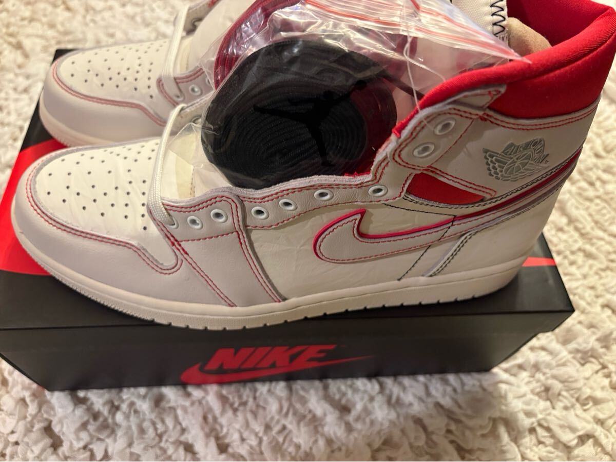 [1 иен старт ]Nike Air Jordan 1 Retro High OG Sail/University Red 29cm US11 Nike Jordan новый товар не использовался pre цена резкое повышение 