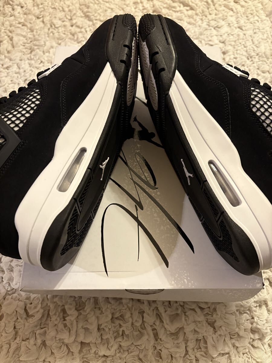 [1 иен старт ]Nike Air Jordan 4 Retro White Thunder 28.5cm US10.5 Nike Jordan воздушный Jordan 4 новый товар не использовался pre цена резкое повышение 